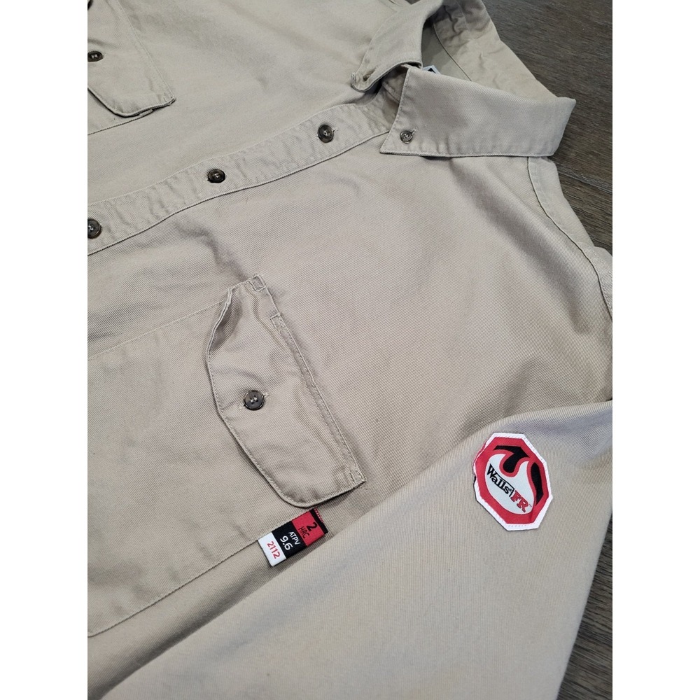 Walls FR Flame Resistant Mens 2XL Long Sleeve Chambray Work Shirt HRC 2/ATPV 9.6